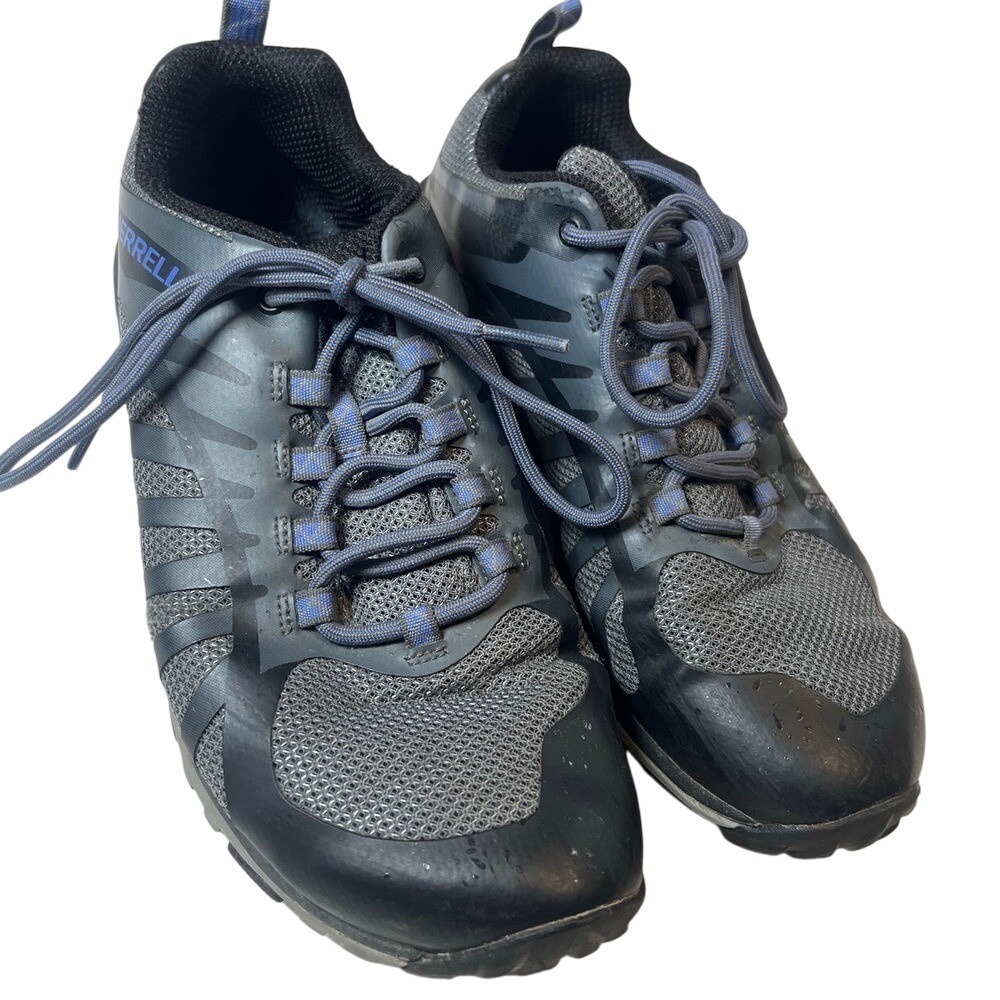 Merrell Grey Mesh Upper Rubber Outsole Lace Up Trail Running‎ Shoes Size 8